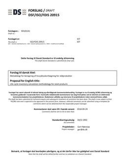 DANSK DSF/ISO/FDIS 20915