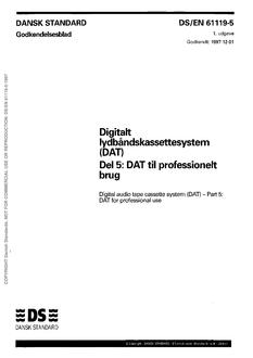 DANSK DS/EN 61119-5