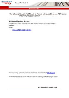 NR NR/L3/MTC/RCS0216/GHE06 ISSUE 3