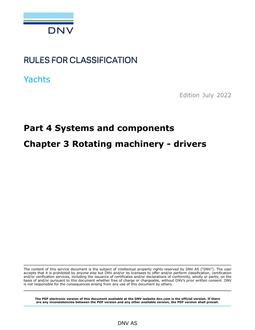 DNV DNV-RU-YACHT PART 4 CHAPTER 3