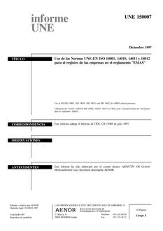 AENOR UNE 150007 IN