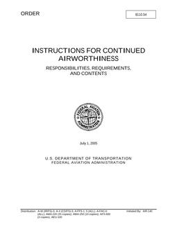 FAA FO 8110.54