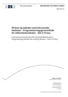 DANSK DS/ISO/IEC TS 23465-3