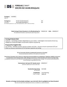 DANSK DSF/EN ISO 16148/PRA1