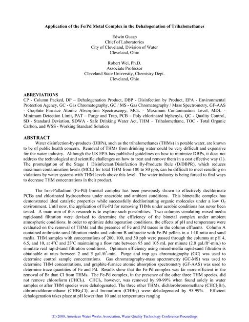 AWWA WQTC52974