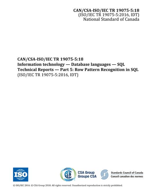 CAN/CSA-ISO/IEC TR 19075-5:18