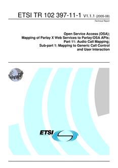 ETSI TR 102 397-11-1