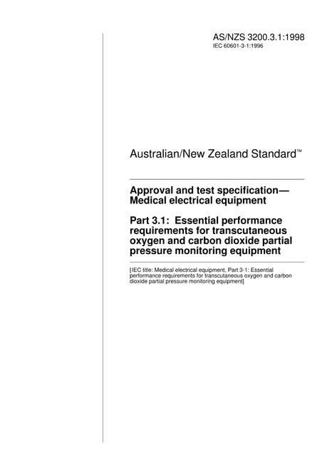AS/NZS 3200.3.1:1998