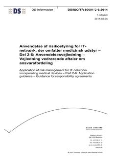 DANSK DS/ISO/TR 80001-2-6