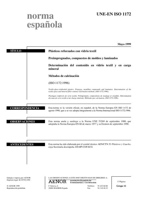 AENOR UNE-EN ISO 1172