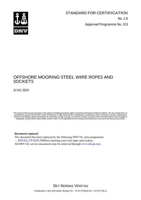 DNV DNV APPROVAL PROGRAMME NO. 313