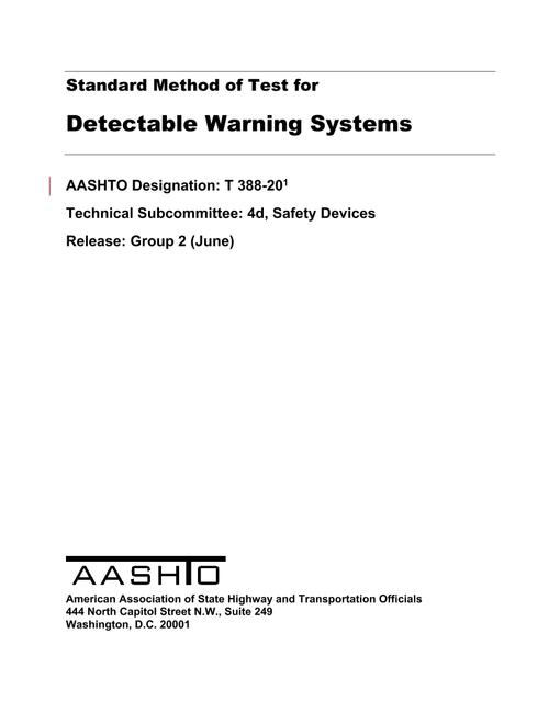 AASHTO T 388-20
