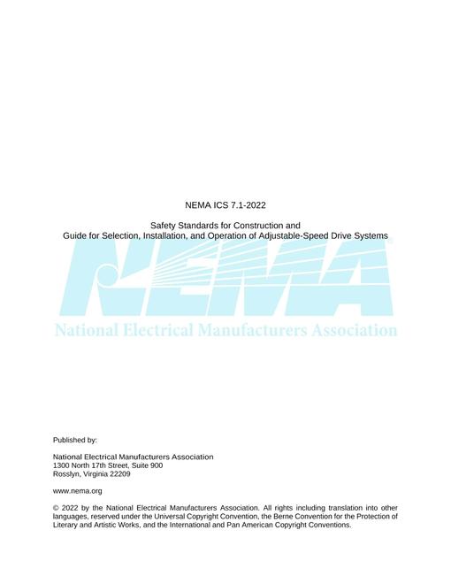 NEMA ICS 7.1-2022