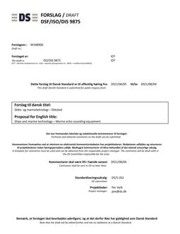 DANSK DSF/ISO/DIS 9875