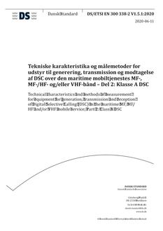 DANSK DS/ETSI EN 300 338-2 V1.5.1