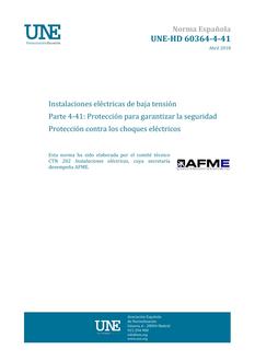 AENOR UNE-HD 60364-4-41