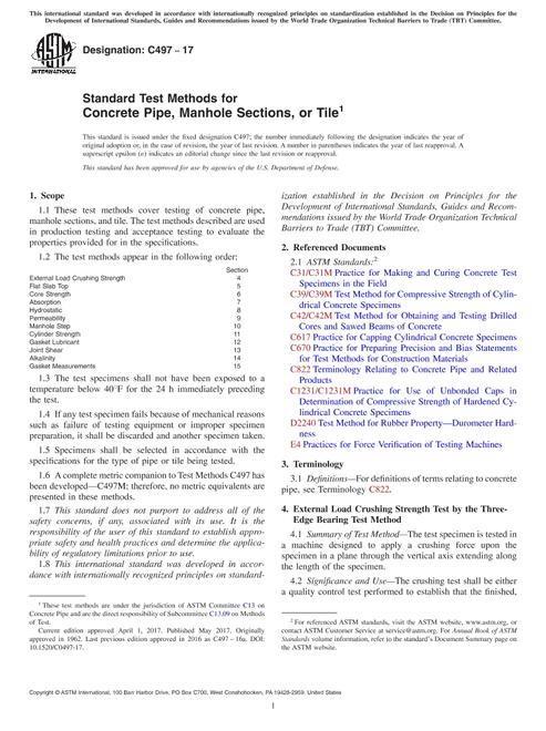 ASTM C497-17