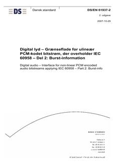 DANSK DS/EN 61937-2