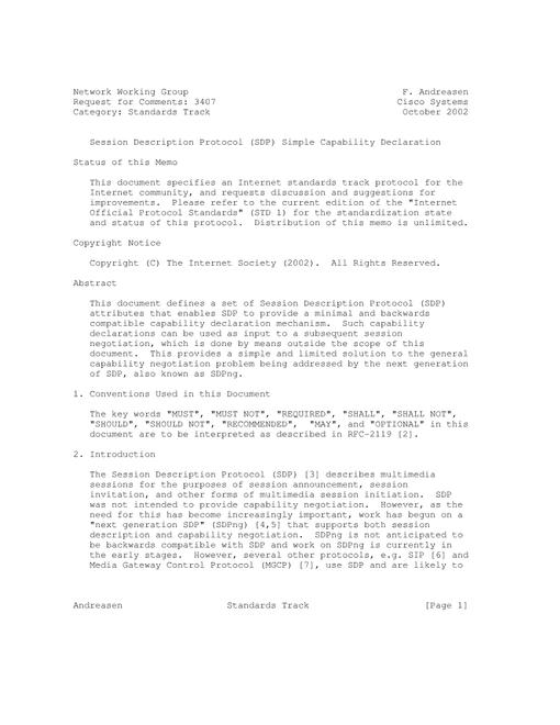 IETF RFC 3407