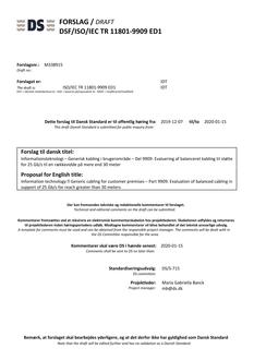 DANSK DSF/ISO/IEC TR 11801-9909 ED1