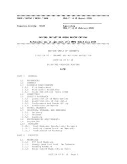 ARMY UFGS-07 54 19