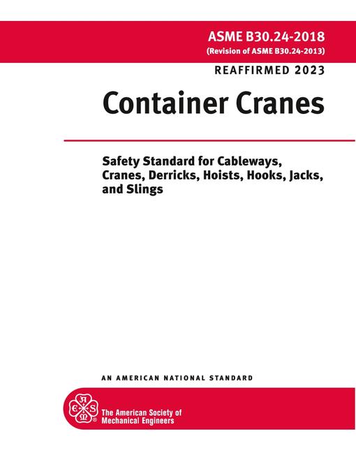 ASME B30.24-2018 (R2023)