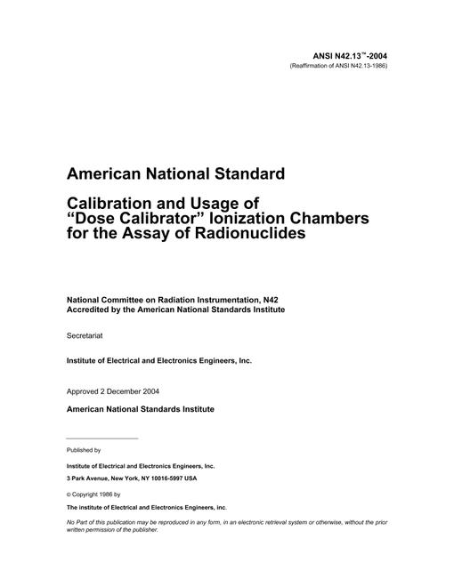IEEE/ANSI N42.13-2004
