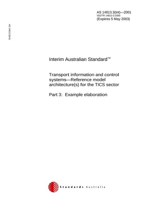 AS 14813.3(INT)-2001