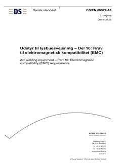 DANSK DS/EN 60974-10