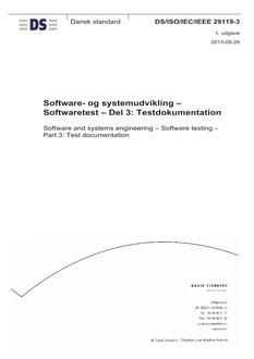 DANSK DS/ISO/IEC/IEEE 29119-3