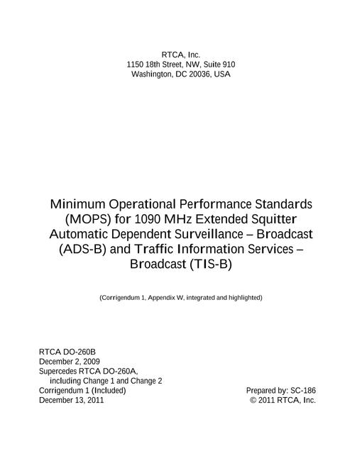 RTCA DO-260B with Corrigendum 1