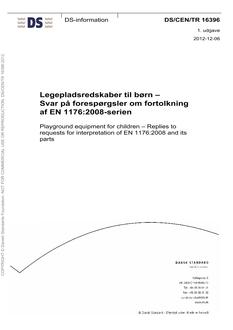 DANSK DS/CEN/TR 16396