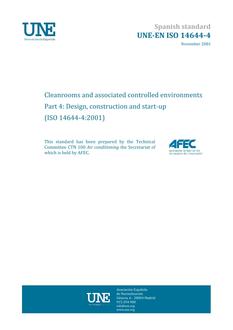 AENOR UNE-EN ISO 14644-4
