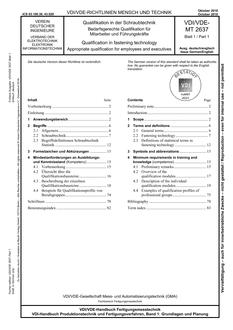 VDI VDI/VDE-MT 2637 BLATT 1