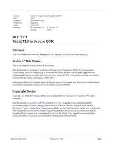 IETF RFC 9001