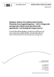 DANSK DS/EN 10216-2+A1