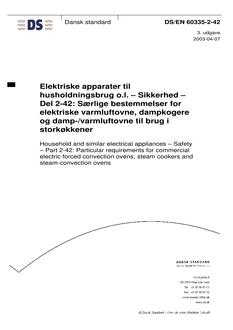 DANSK DS/EN 60335-2-42