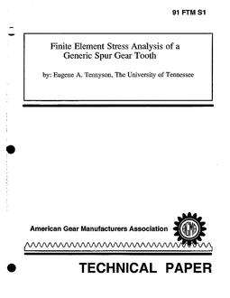 AGMA 91FTMS1