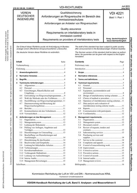 VDI VDI 4221 BLATT 1