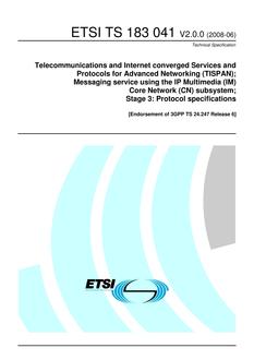 ETSI TS 183 041