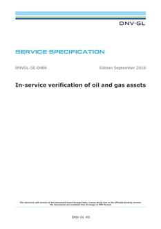 DNV DNVGL-SE-0466