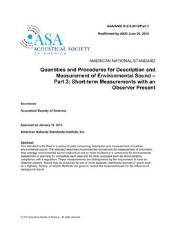 ASA S12.9-2013 / Part 3 (R2023)