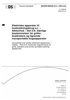 DANSK DS/EN 60335-2-9 + CD-ROM (SIK)