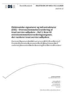 DANSK DS/ETSI EN 319 403-1 V2.3.1