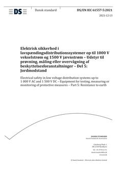 DANSK DS/EN IEC 61557-5