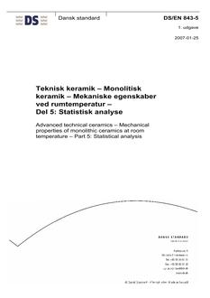 DANSK DS/EN 843-5