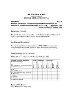 NR RT/D/S/005 ISSUE 2