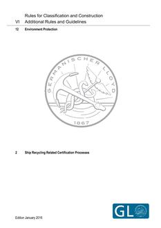 DNV GL ADDITIONAL RULES AND GUIDELINES VI-12-2