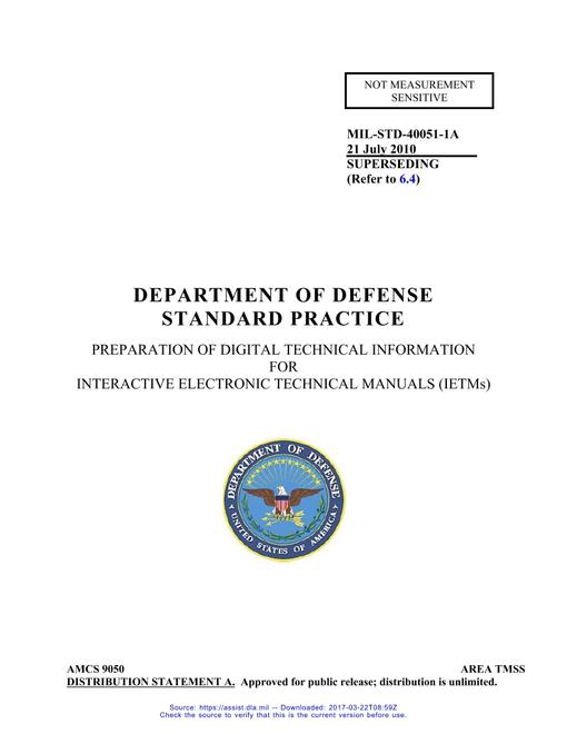 MIL MIL-STD-40051-1A