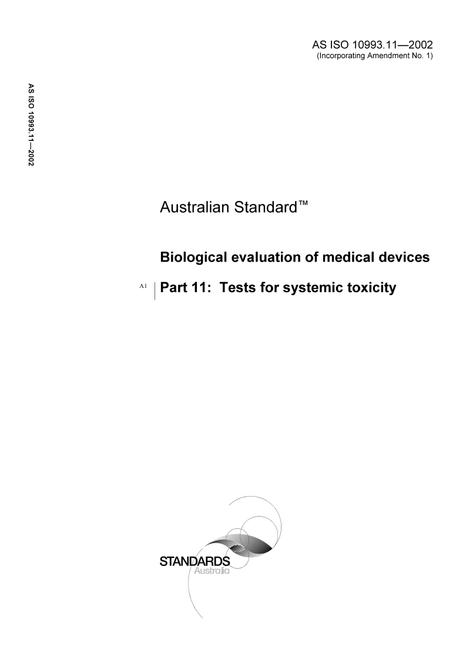 AS ISO 10993.11-2002